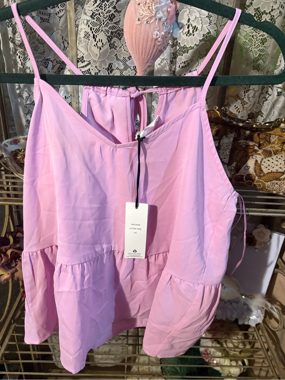 Olive & Oak Lilac Ruffle Tiered Camisole